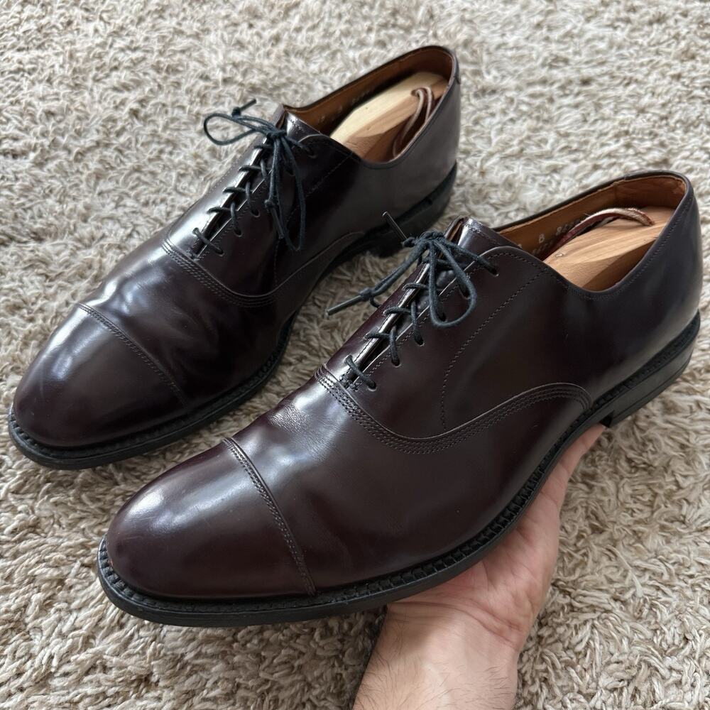 Allen Edmonds Park Avenue 5675 Burgundy Leather Cap Toe Oxfords Men's Size 12 B
